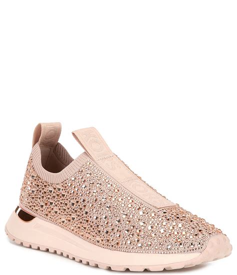 michael kors slip on sneakers pink|michael kors stretch knit sneakers.